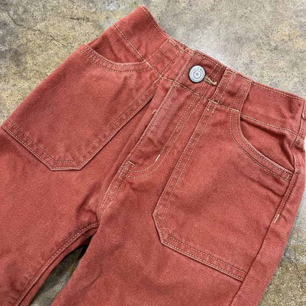 Old Navy High Rise Baggy Wide Leg Rust Jeans Size Girls XS