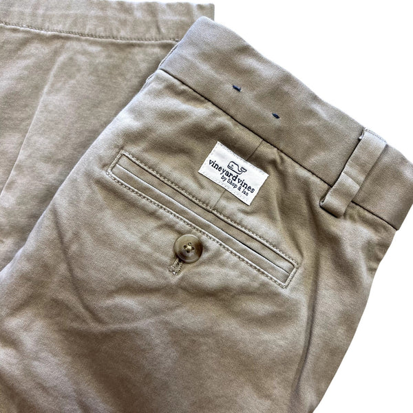 Vineyard Vines Boys Flat Front Flannel Khaki Jeans Size 12