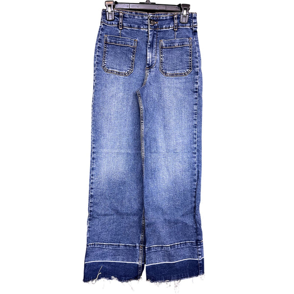 Bagatelle Wide Leg Raw Hem Jeans Size 26