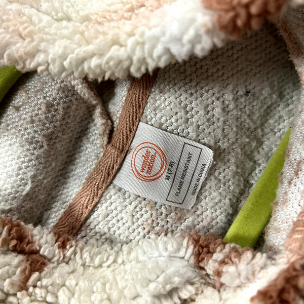 Wonder Nation Girls Cream Snuggle Hooded Aztec Sherpa Medium