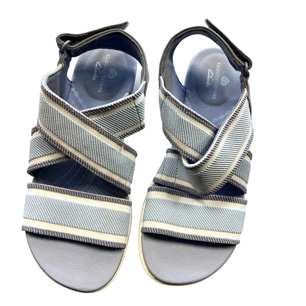 Clarks Cloudsteppers Light Blue Adjustable Sandals Size 6