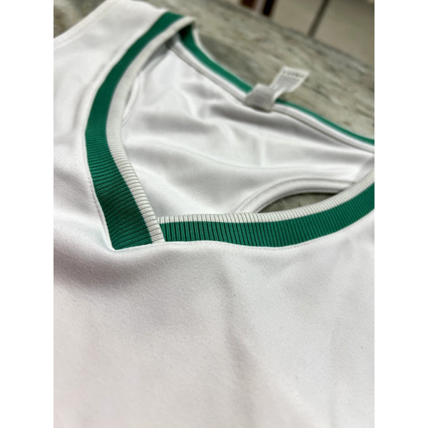 90 Degree Lux Violet Dress Pleated Athletic White Women's Medium