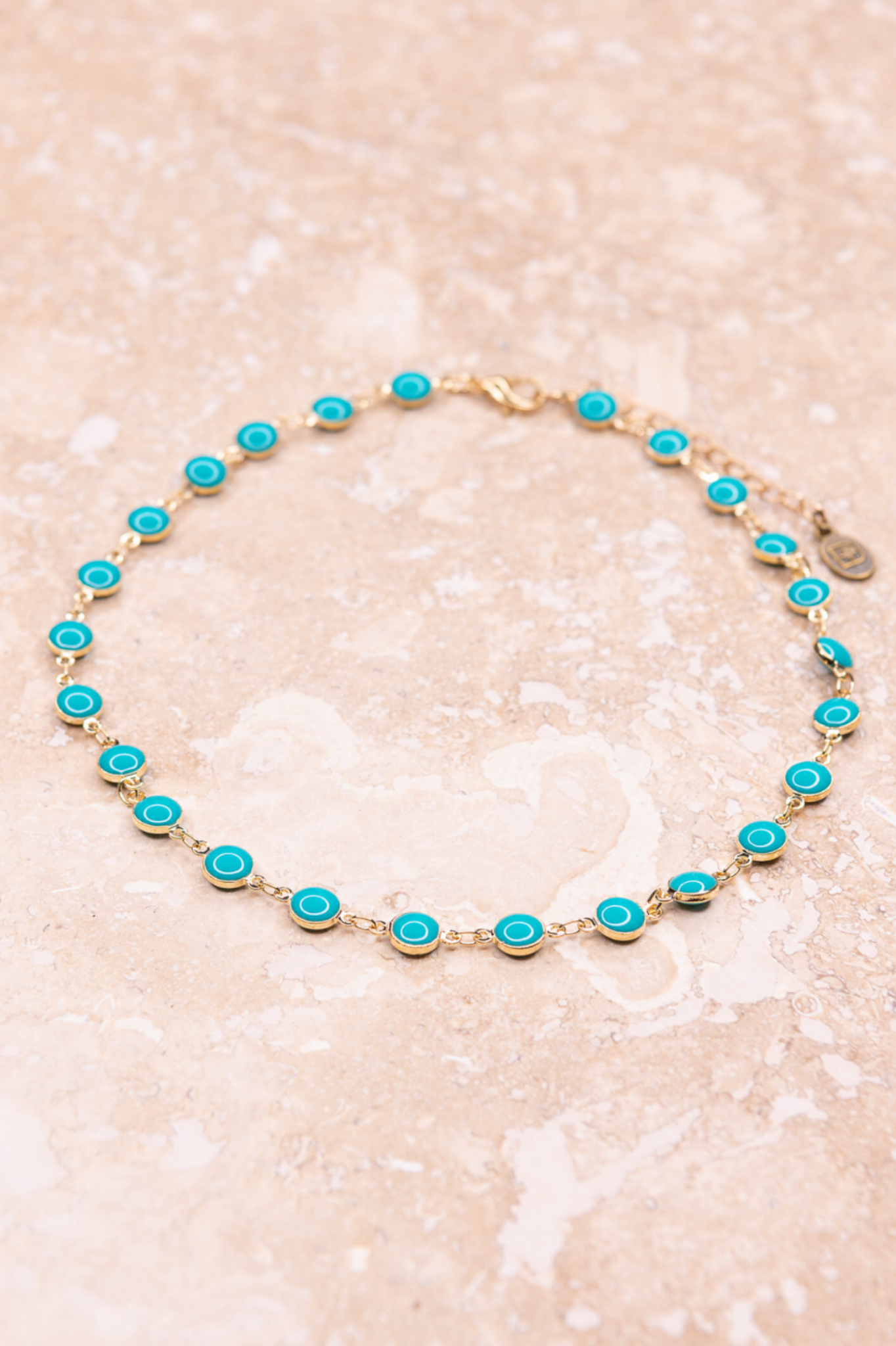 Gold + Turquoise Confetti Necklace