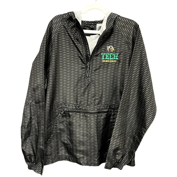 Holloway Youth Tech Eagles Embroidered Hooded Rain Pullover Size Large