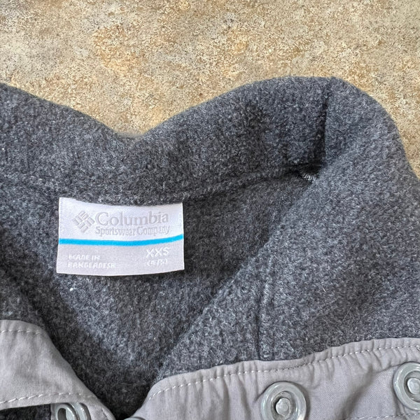Columbia Gray Fleece 1/4 Zip Pullover Boys Size XXS 4/5T