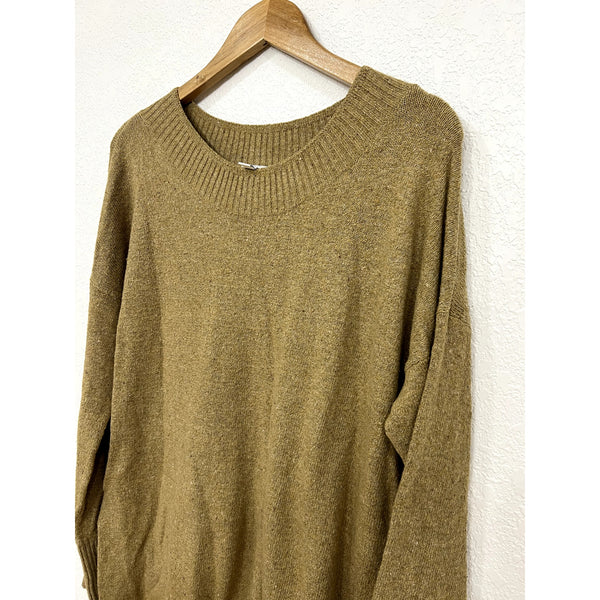 Pure Jill by J.Jill Tan Relaxed Knit Pullover Sweater Medium