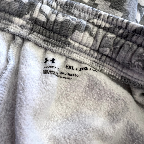 Under Armour Gray Two Tone Camo Joggers Loose Fit Youth XL