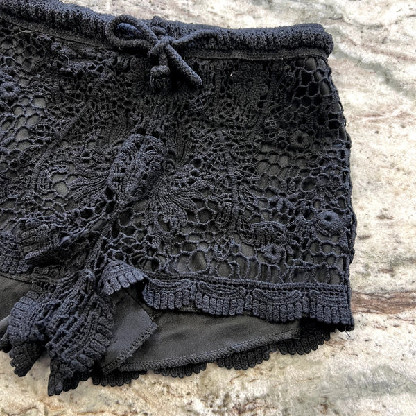 Women's Black Lace Shorts Size XSmall
