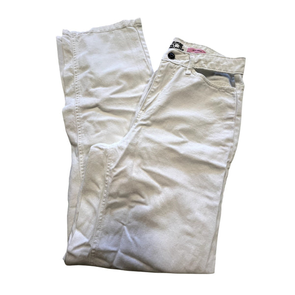 Future Collective Alani Noelle Baggy White Denim Jeans Size 2