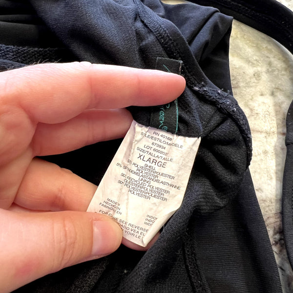 Women's Asymmetrical Black Tankini Top XL