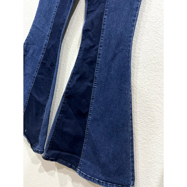 Lucky & Blessed Two Tone Super Flare Jeans Size 14