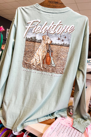 Fieldstone Long Sleeve Dove Field Tee