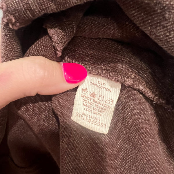 Hem & Thread Boutique Chocolate Denim Mini Dress Large