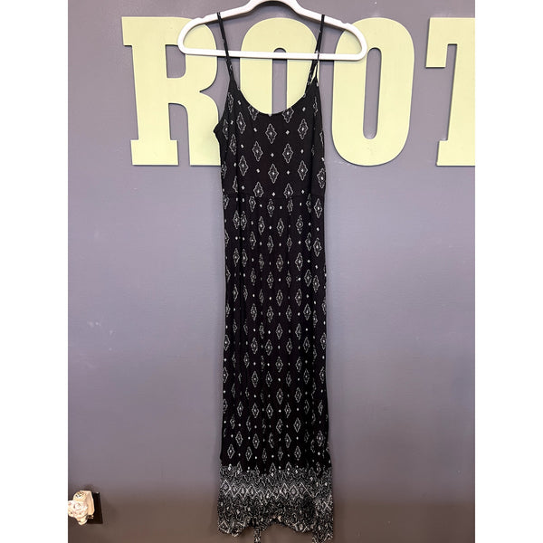 SO Black Bohemian Print Maxi Dress Size Medium