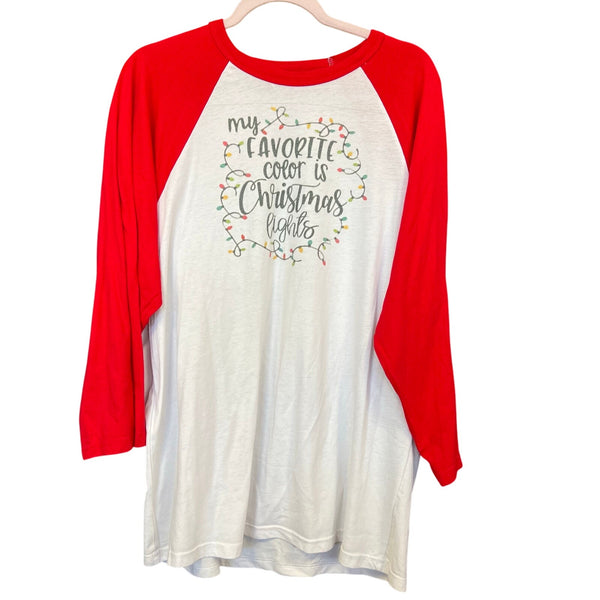 Women's Christmas Graphic Tee Size 2XL