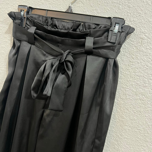 Rachel Zoe Black Satin Dress Pants Small