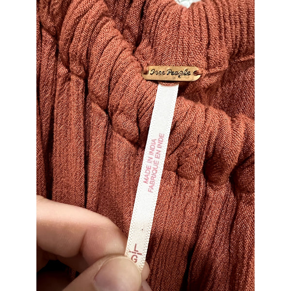 Free People Bare it All Maxi Dress Rust Orange Size Large