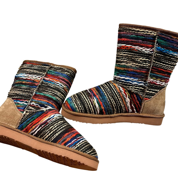 NEW Lamo Juarez Chestnut Sherpa Short Boots Size 8