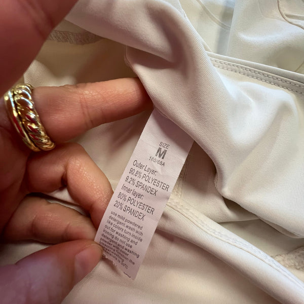 Women's Off White Athletic Running Shorts Size Medium