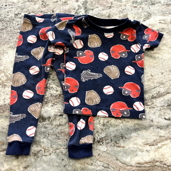 Carter's Baseball Pajama Set Size 18 Mo
