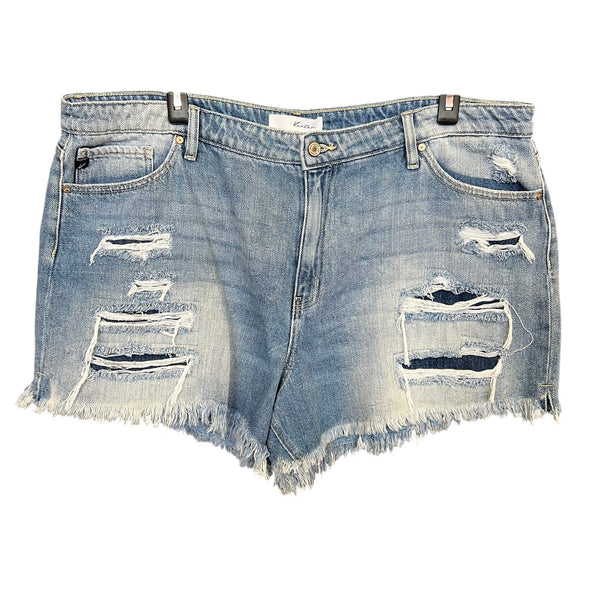 KanCan Women's Plus Size Denim Cutoff Shorts Size 22W