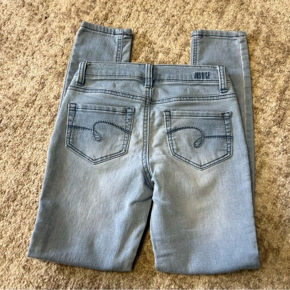 Justice Girls Light Wash Mid Rise Jegging Size 12 Slim