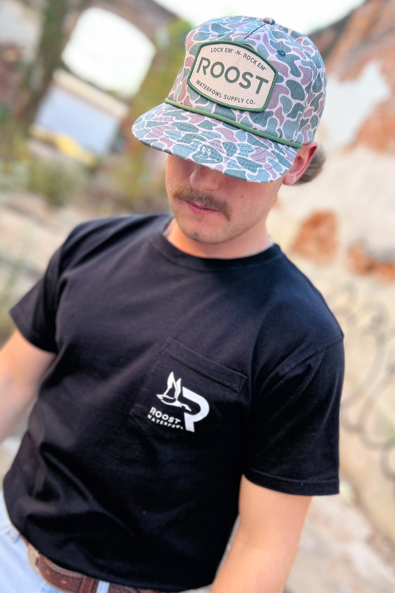 Roost Old School Camo Patch Hat