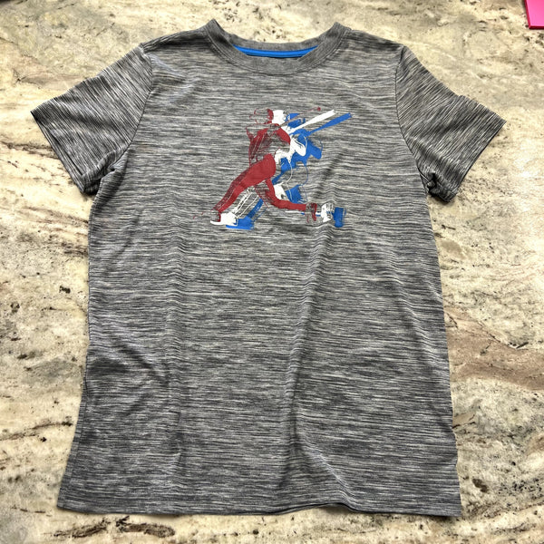 BCG Boy's Gray Baseball Athletic Tee Youth Large