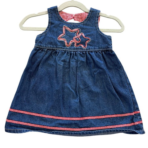 Denim Stars Independence Day Labor Day Dress Size 12 Mo.