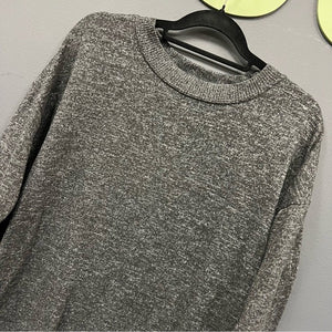 Basic Charcoal Side Slit Sweater Top Size Large