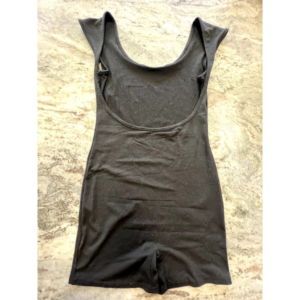 Women's Black Romper Scoop Back Bodysuit Size XS