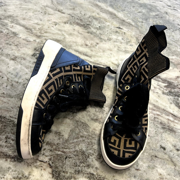 Guess Manney Logo Knit High Top Sneakers Women's Size 7.5
