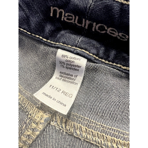 Maurices Dark Wash Distressed Skinny Ankle Jeans Size 11/12