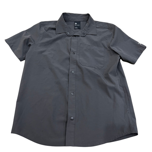All in Motion Boys Dark Gray Lightweight Button Down Top Large 10/12