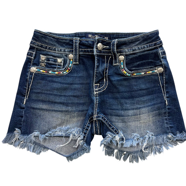 Miss Me Blind Denim Dreamcatcher Cutoff Shorts Size 26