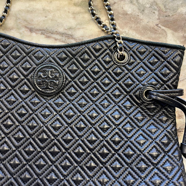 Tory Burch Marion Black Tote Bag Purse