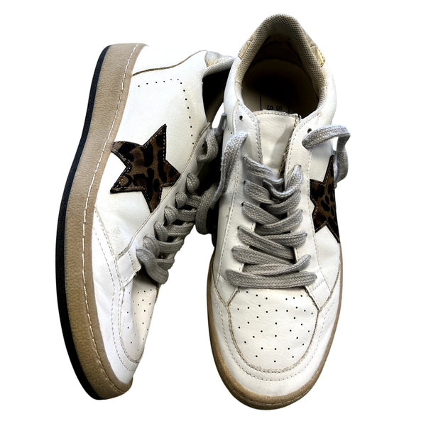 Shu Shop Low Top Leopard Star Sneakers Size 7.5