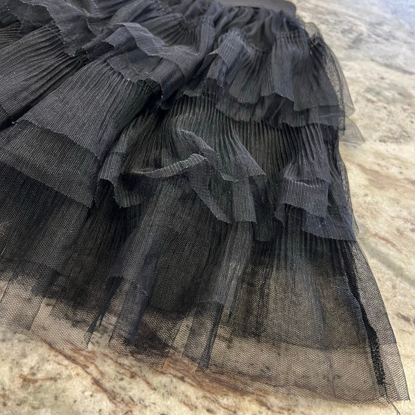 Hayden Girls Black Tulle Tiered Skirt Size Small