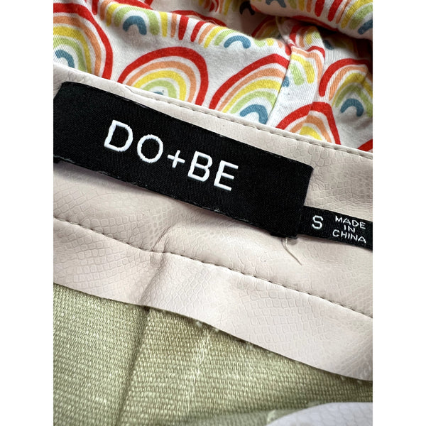 Do + Be Boutique Ivory Snake Faux Leather Dress Pants Small