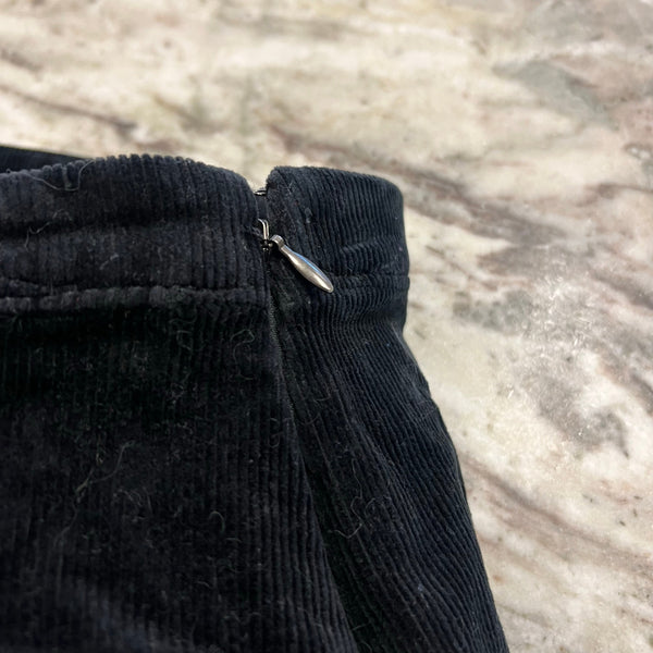 SO Black Corduroy Front Tie Mini Skirt Size 1