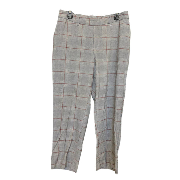 A New Day Gray + Red Straight Leg Dress Pants Size Large