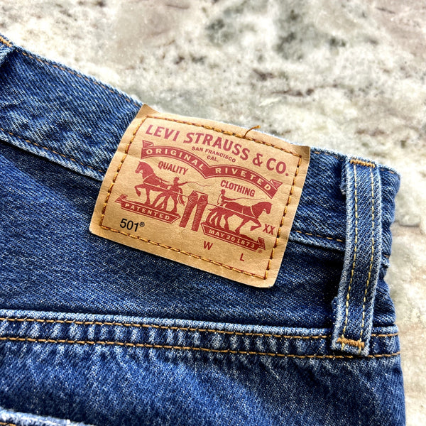 Levi's Dark Wash Denim Distressed Cutoff Shorts Size 24