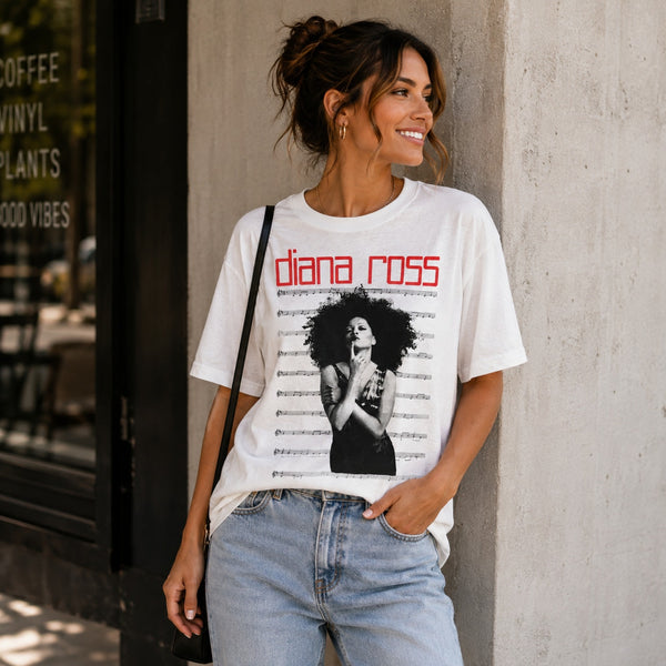 Diana Ross Oversized Graphic Tee Size Med/Large