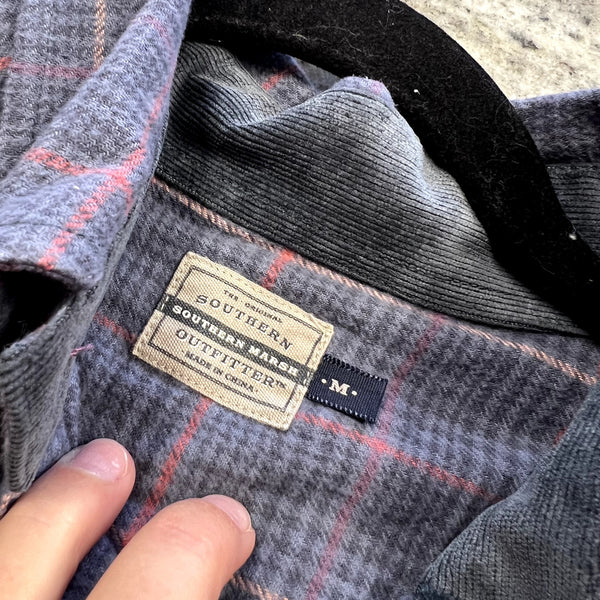 Southern Marsh Blue + Pink Button Down Cotton Top Men's Medium