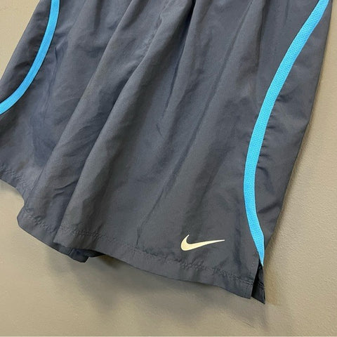 Nike Dri-Fit Navy Blue Lined Athletic Shorts Size Large