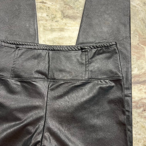 Lulu's Black Leather Skinny Dress Pants Large