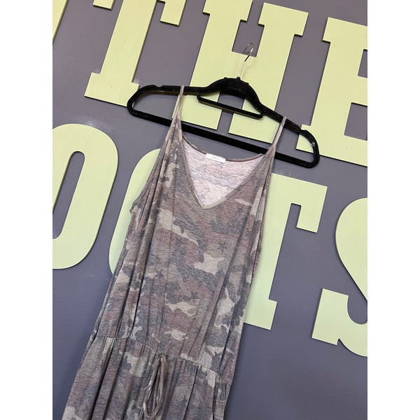 Jodifl Boutique Camo + Black Star Print Sleeveless Jumpsuit