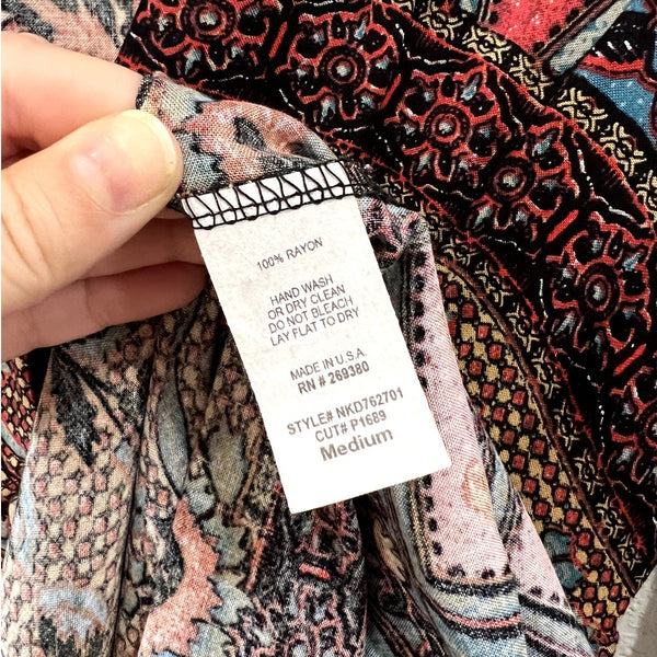 Newbury Kustom Boutique V-Neck Button Front Maxi Dress Medium