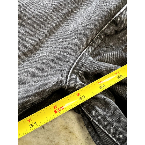 Zara Washed Black 90's High Rise Full Length Raw Hem Jeans Size 4