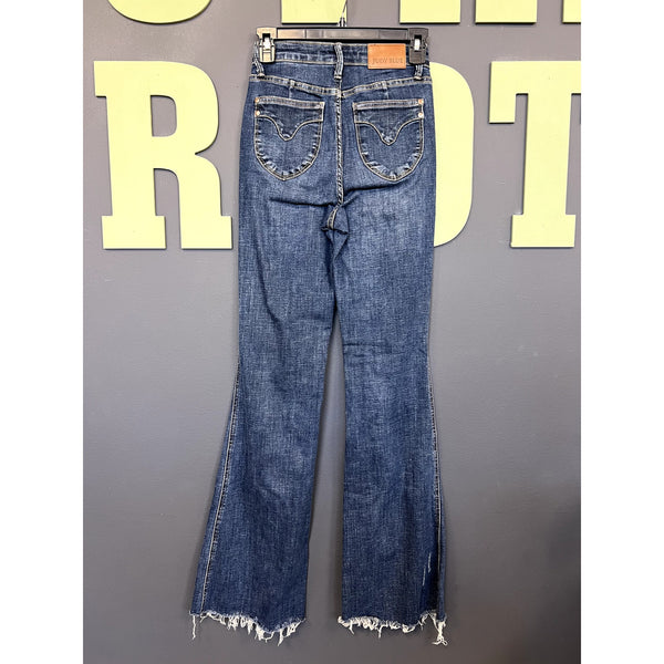 Judy Blue High Rise Raw Edge Flare Jeans Size 24